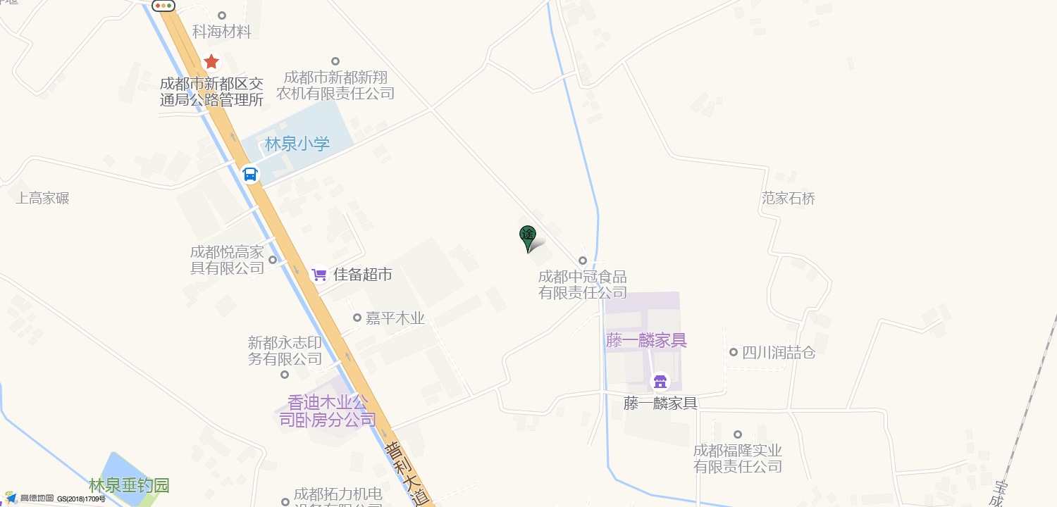 途邦工厂在地图上的位置，点击导航